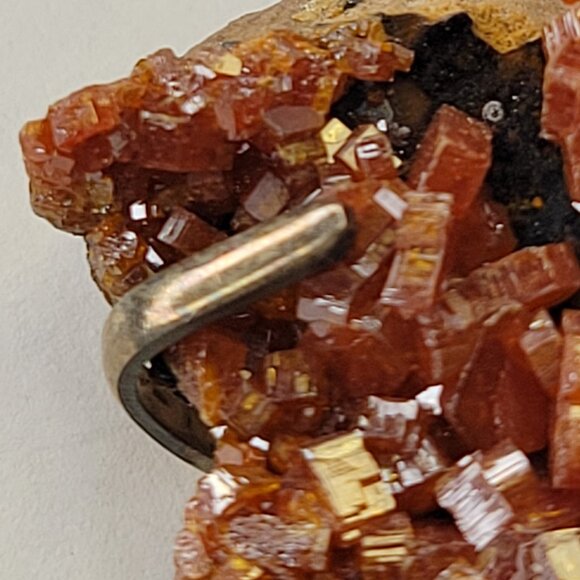 Vanadinite Crystal Pendant Sterling Silver 925 Statement Gemstone Pendant - Picture 9 of 16